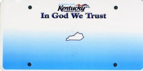 "In God We Trust" License Plate